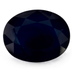 Natural Black Sapphire Oval