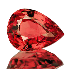 Natural Red Sapphire Pear AA