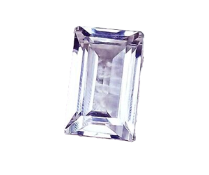 Natural White Sapphire Baguette