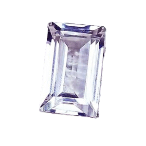 Natural White Sapphire Baguette