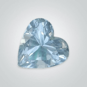 Natural Aquamarine Heart AA